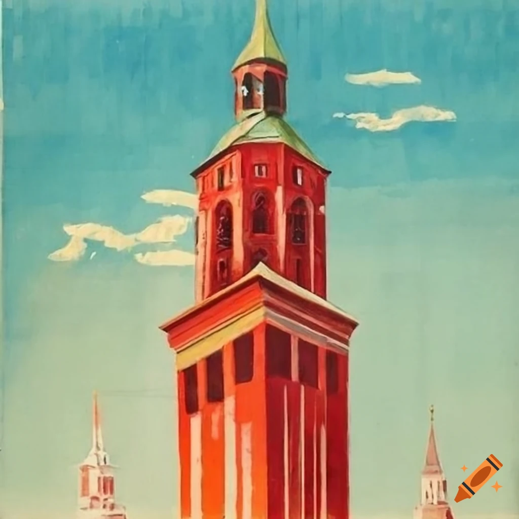 propaganda-postcard-of-tallinn-tv-tower-in-blue-black-and-white-on
