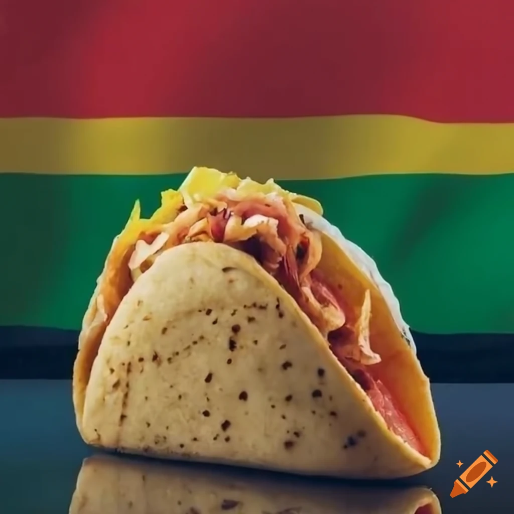 taco beside the Bolivian flag