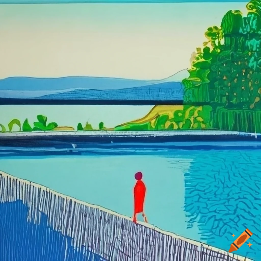 Japanese Woodblock Print Inspired By David Hockney On Craiyon Japanese Woodblock Print Inspired By David Hockney On Craiyon