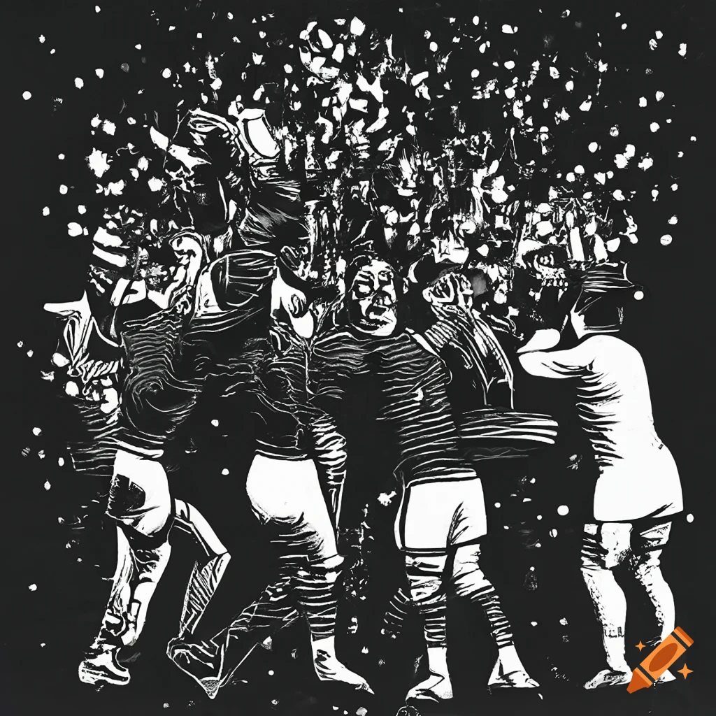 Colorful cover page for a song book supporting the french rugby team at the 2023 rugby world cup