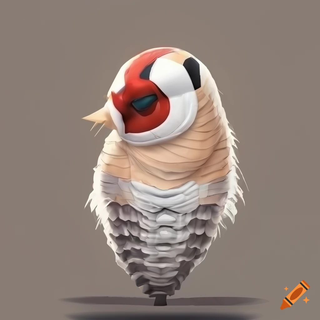 detailed illustration of a king european goldfinch bird