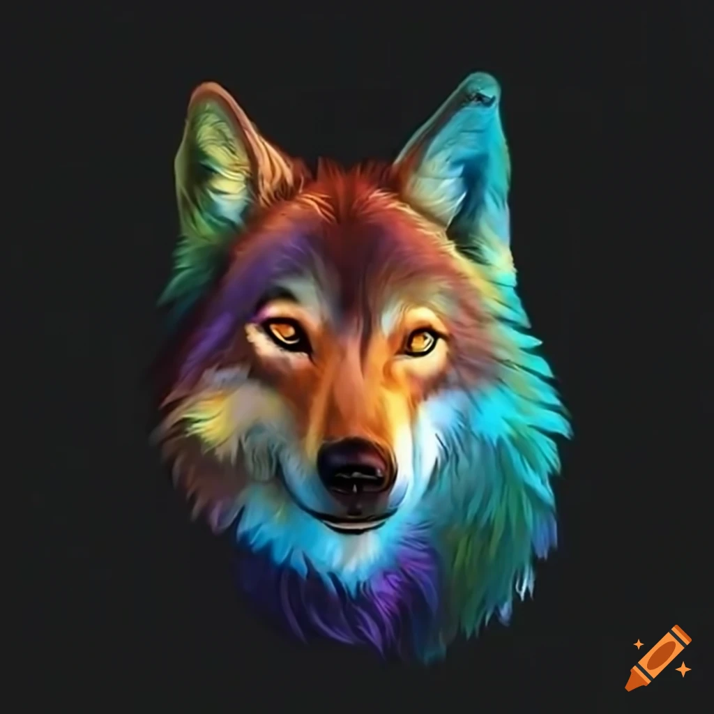 Realistic wolf on a white background