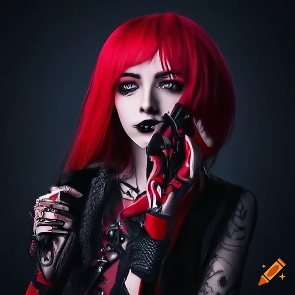 Portrait Of A Red haired Alternative Girl