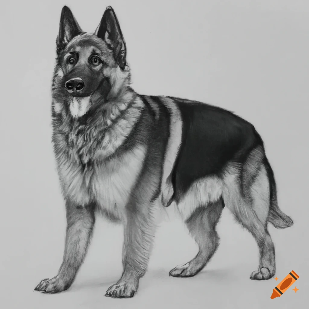 Dog breed Line art German Shepherd Puppy Drawing, puppy, animals,  carnivoran, dog Like Mammal png | PNGWing