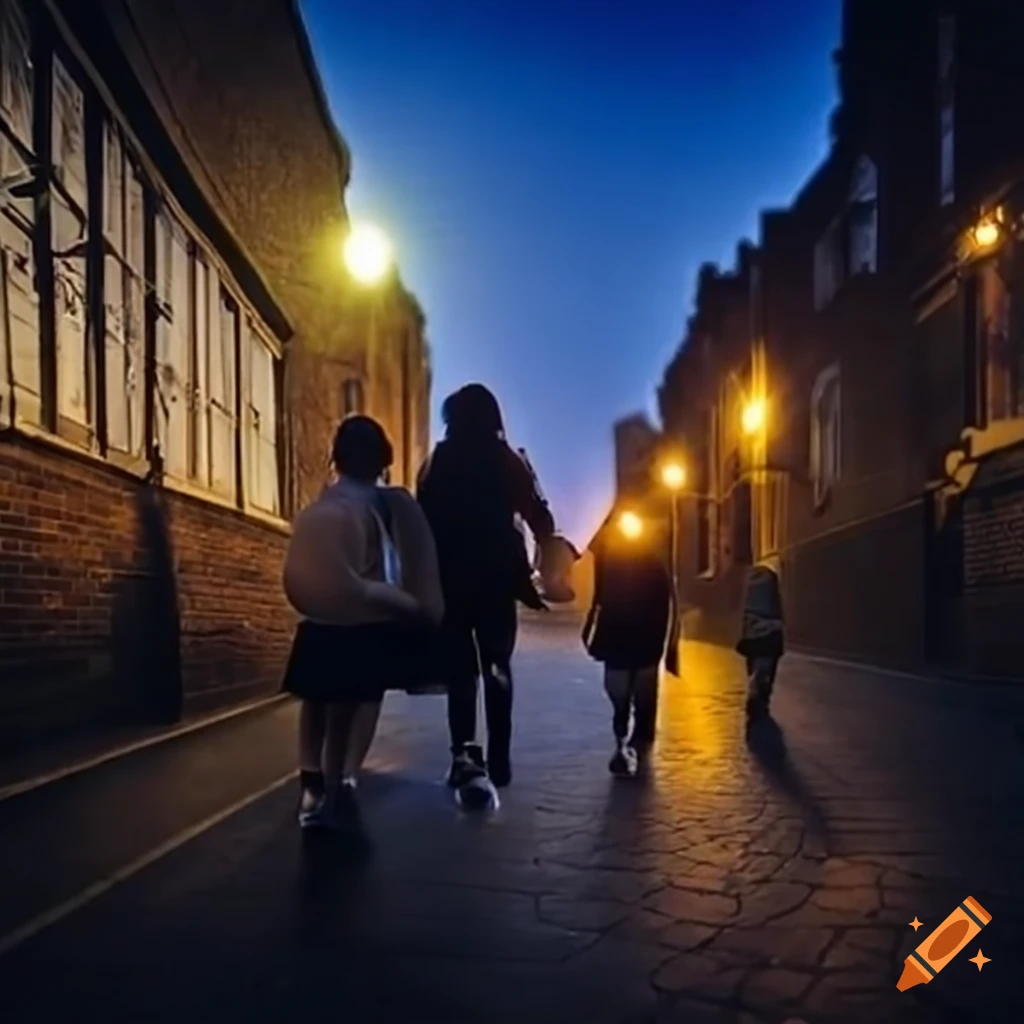 students going to school