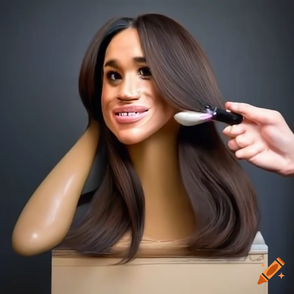 hairdresser styling a mannequin head with long hair