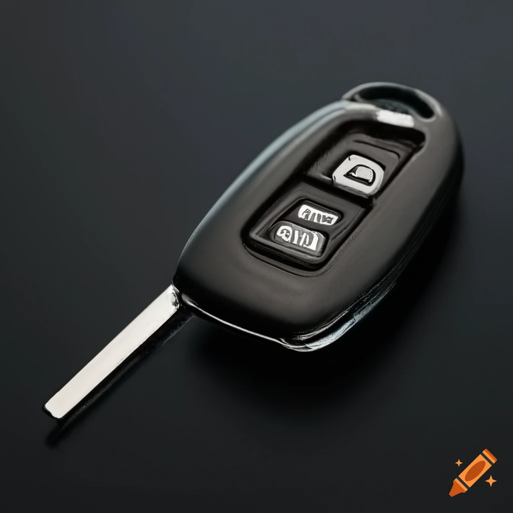 car key on a white background