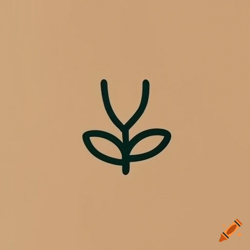 minimalist logo with natural elements