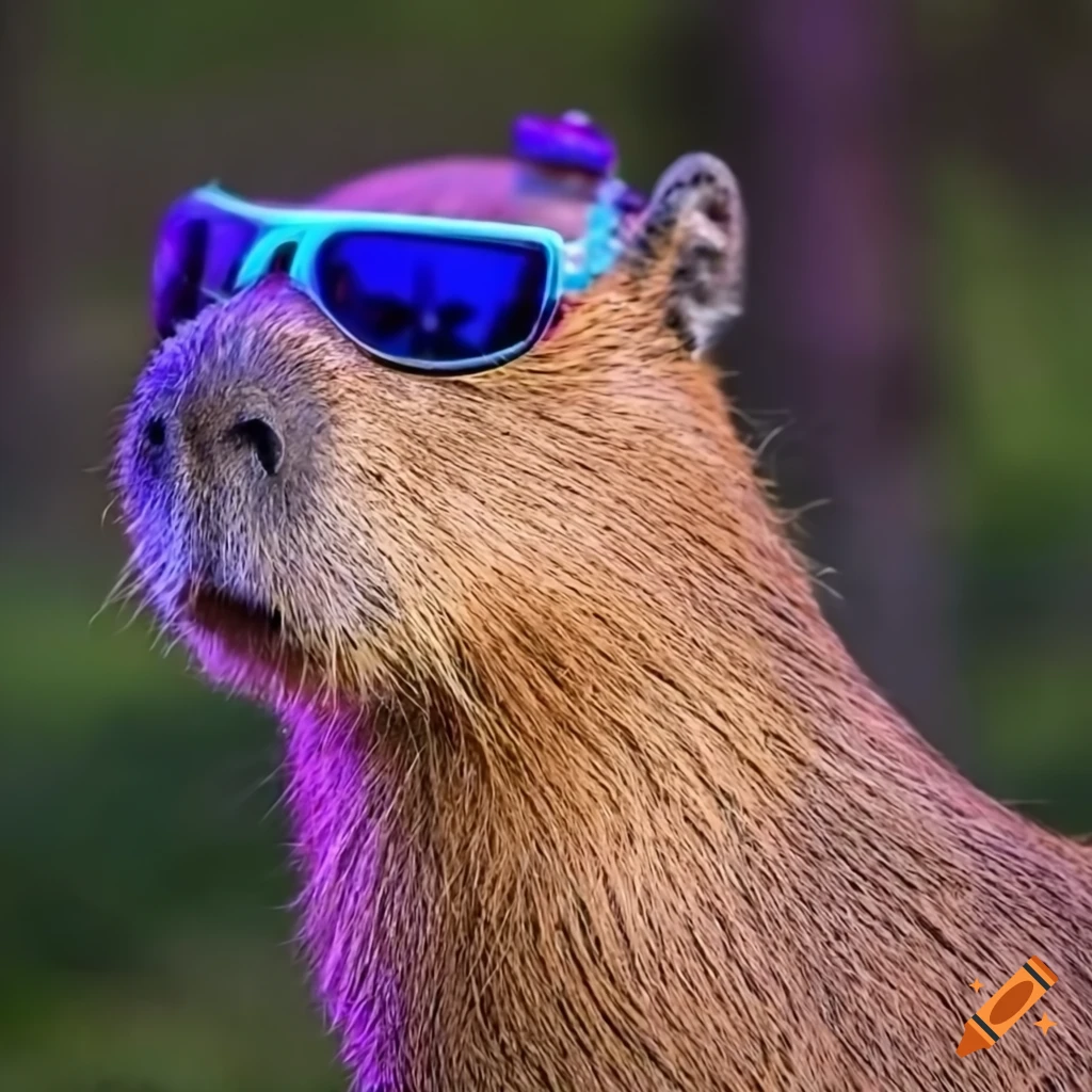 capybara wearing sunglasses