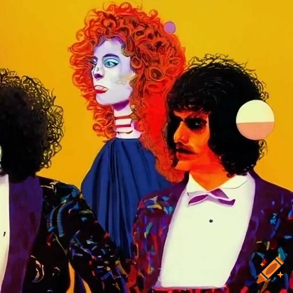 Colorful disco illustration by heinz edelmann on Craiyon