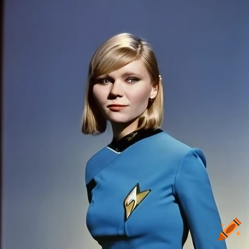 Kirsten dunst as a vulcan science officer on the u.s.s. enterprise on