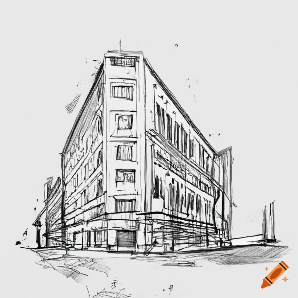Sketch With Linear Perspective On Craiyon