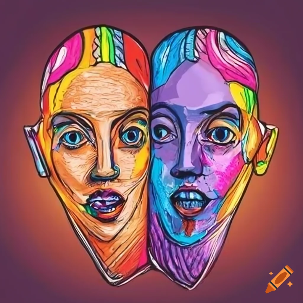 Artistic Depiction Of A Two faced Person On Craiyon