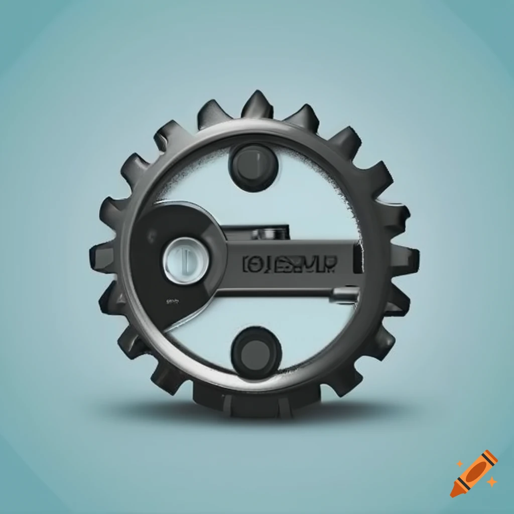 spur gear with caliper in Garmin badge style