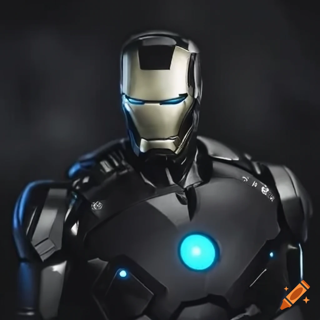 black Iron Man illustration