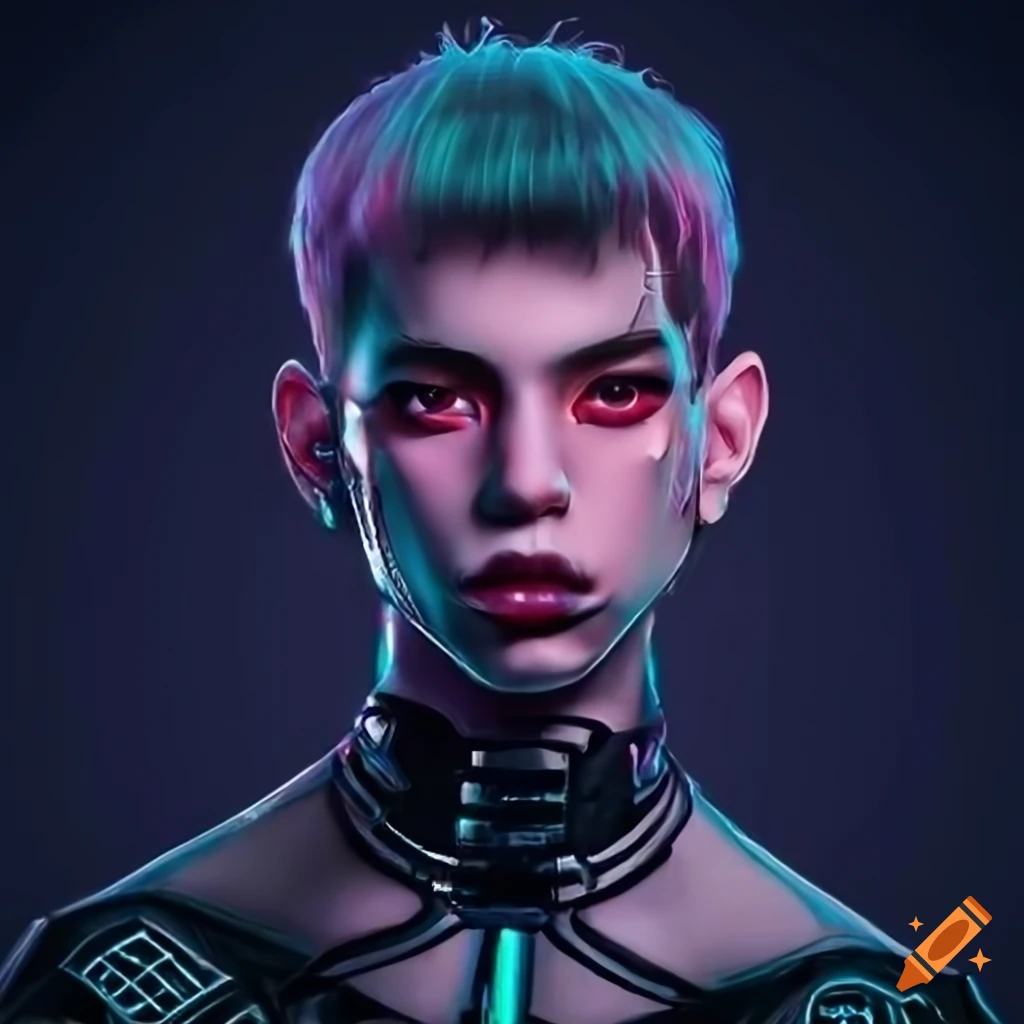 portrait-of-a-cybernetic-boy-in-a-cyberpunk-style