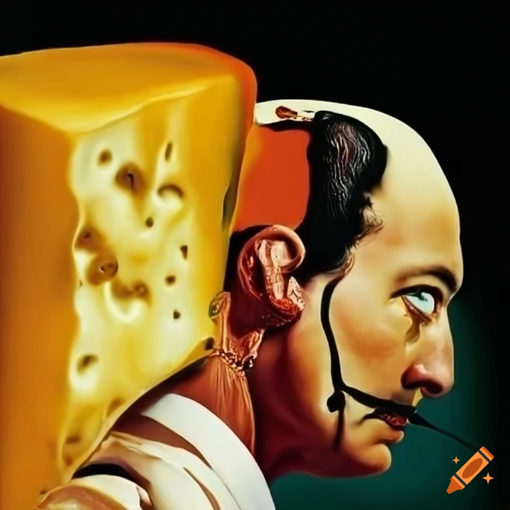 Salvador Dali with melting cheeses