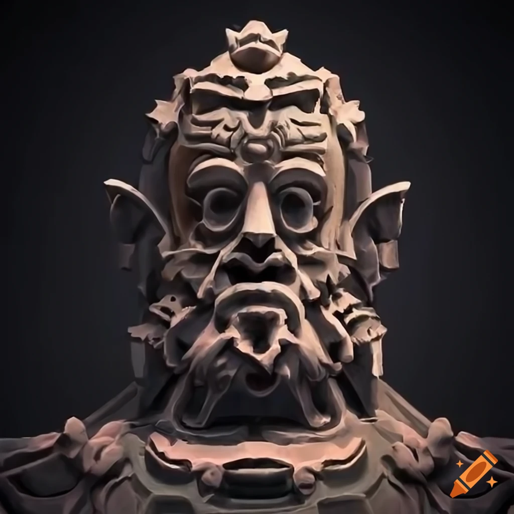 detailed artwork with architectural stave carving style