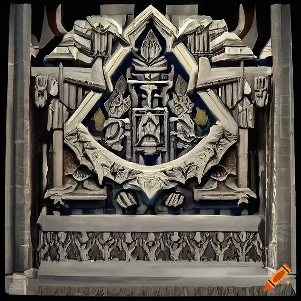 detailed architectural carving in a bookstore