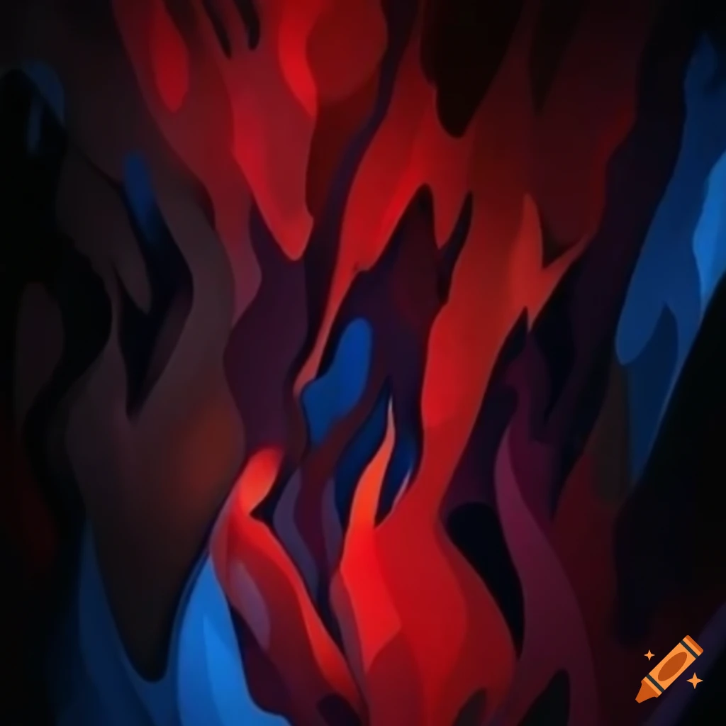 blue and red flames wallpaper