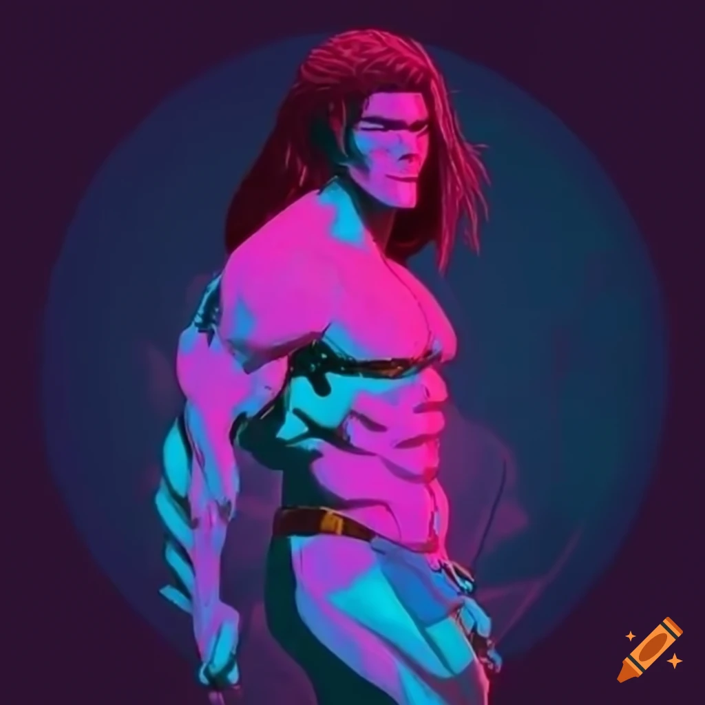 Synthwave Conan The Barbarian Artwork On Craiyon