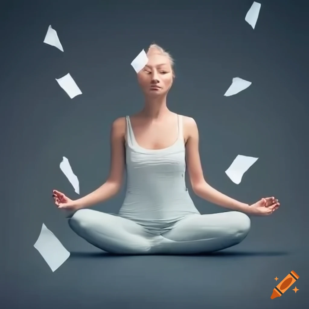 Woman in yoga pose lotus with different face style. 20207980 Vector Art at  Vecteezy