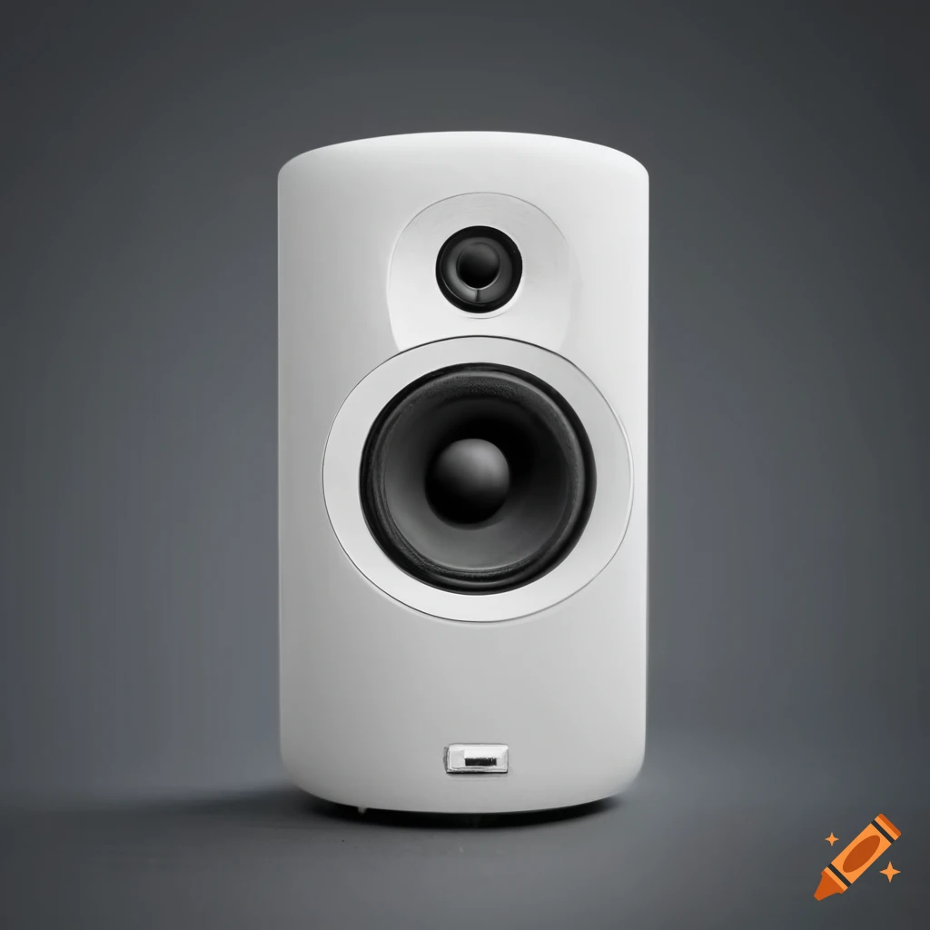 White compact speaker on Craiyon