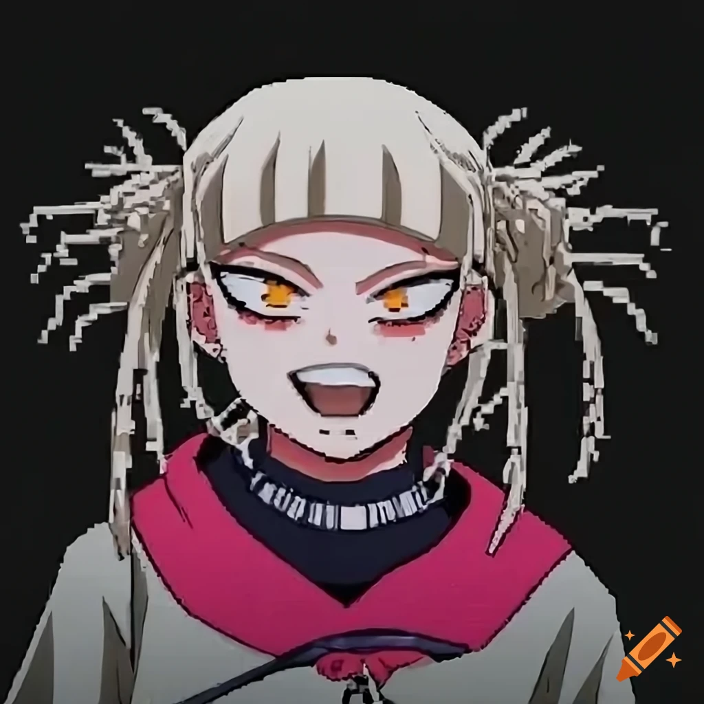 How to draw Himiko Toga in action pose - Sketchok easy drawing guides