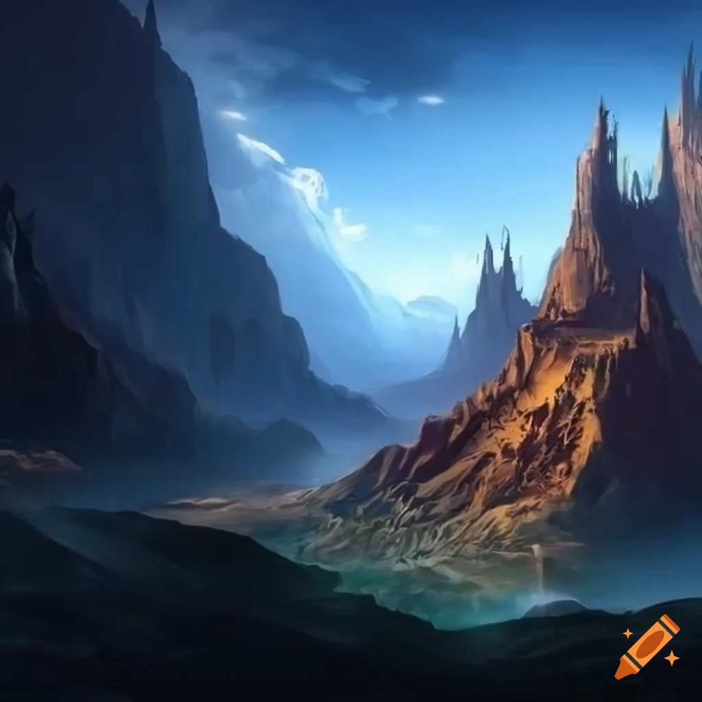 epic sci-fantasy landscape