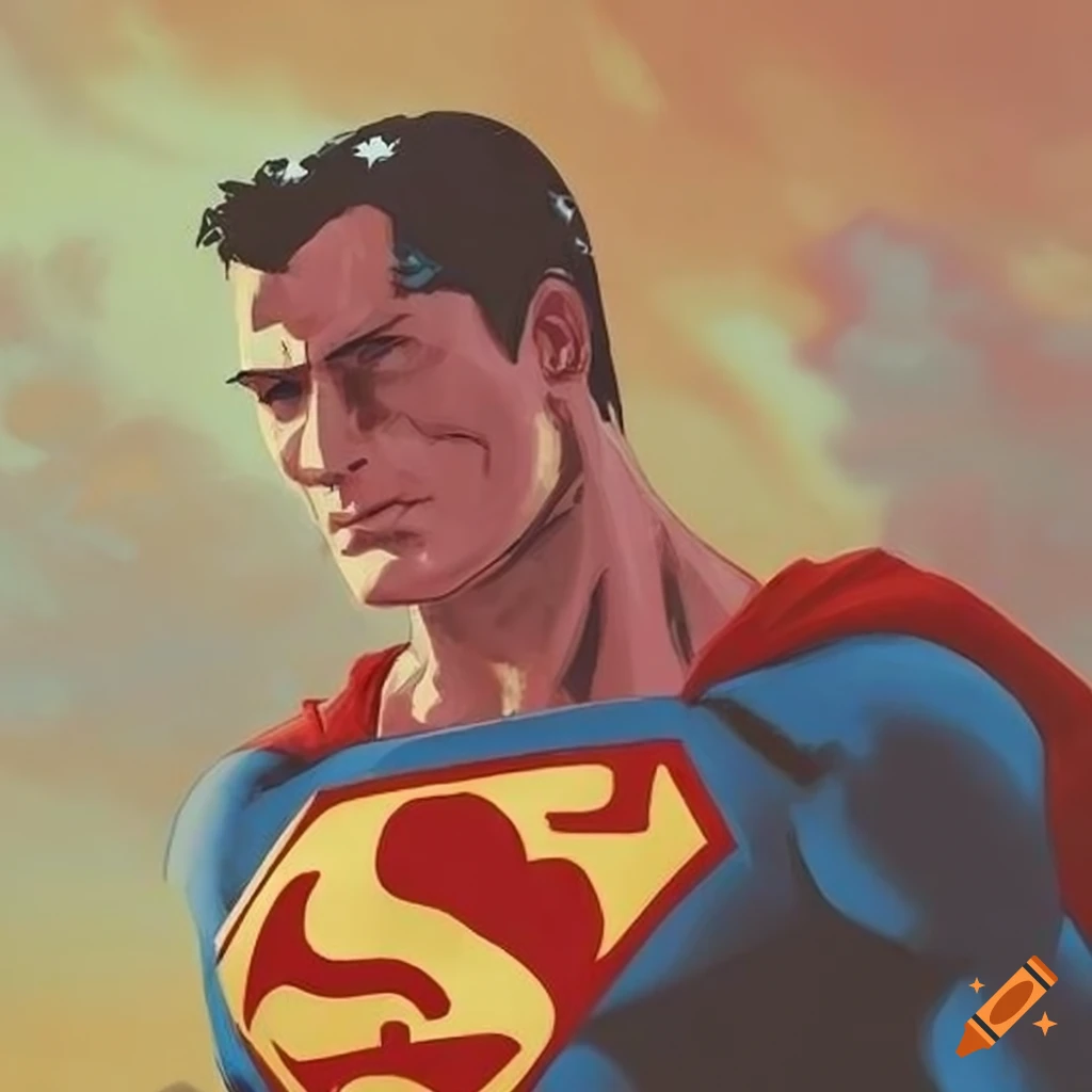 Soviet style superman artwork on Craiyon