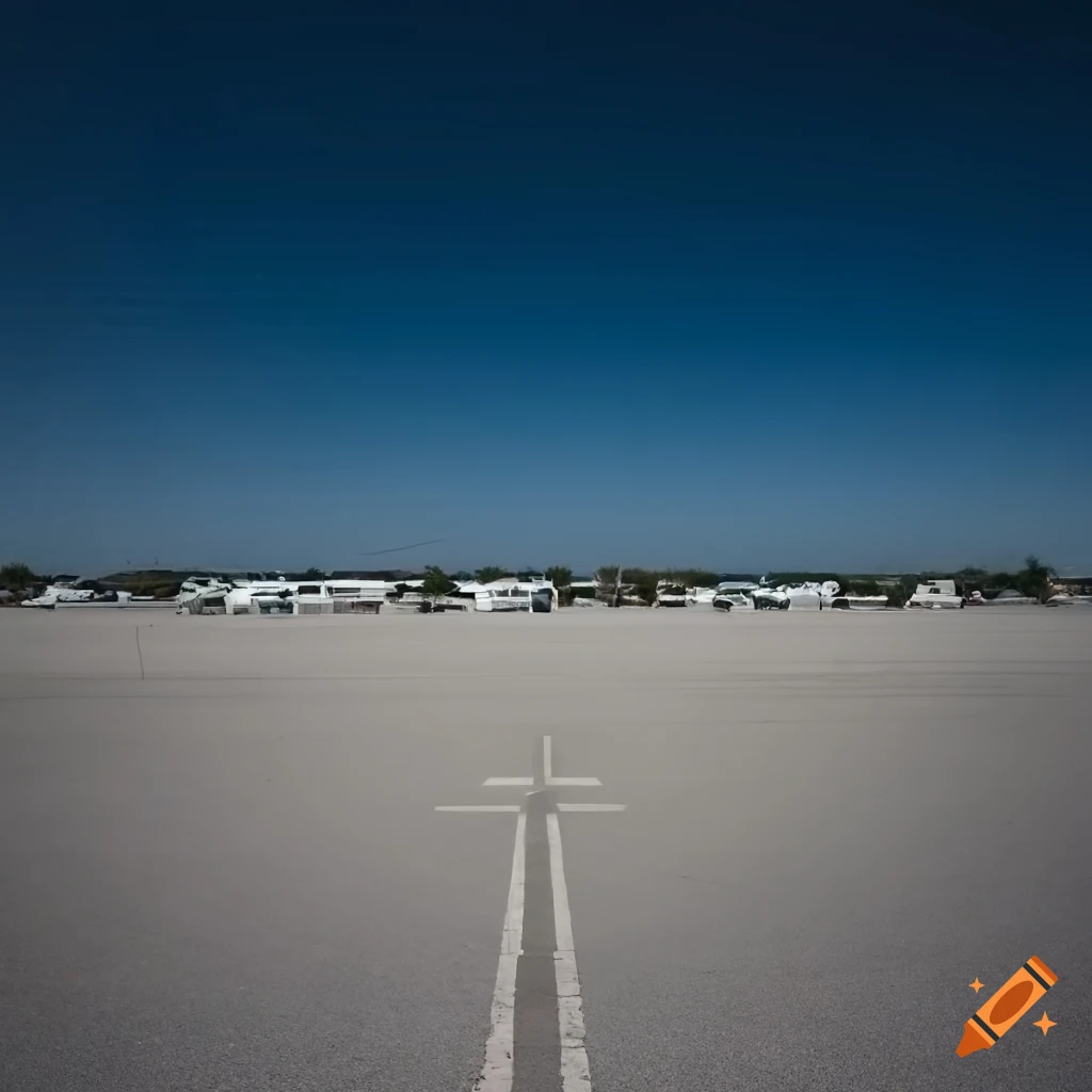 flat landscape with parking lot pavement