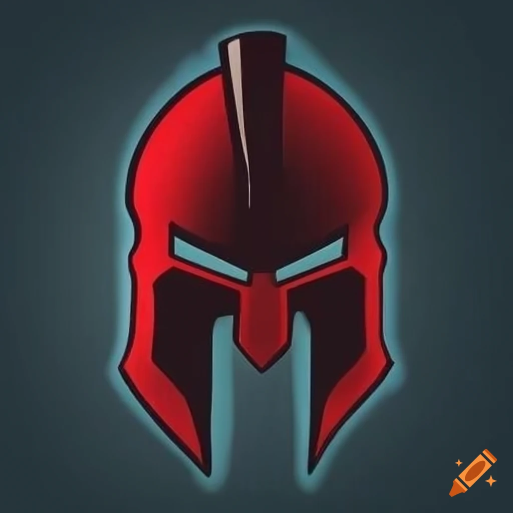 Monochrome spartan helmet logo