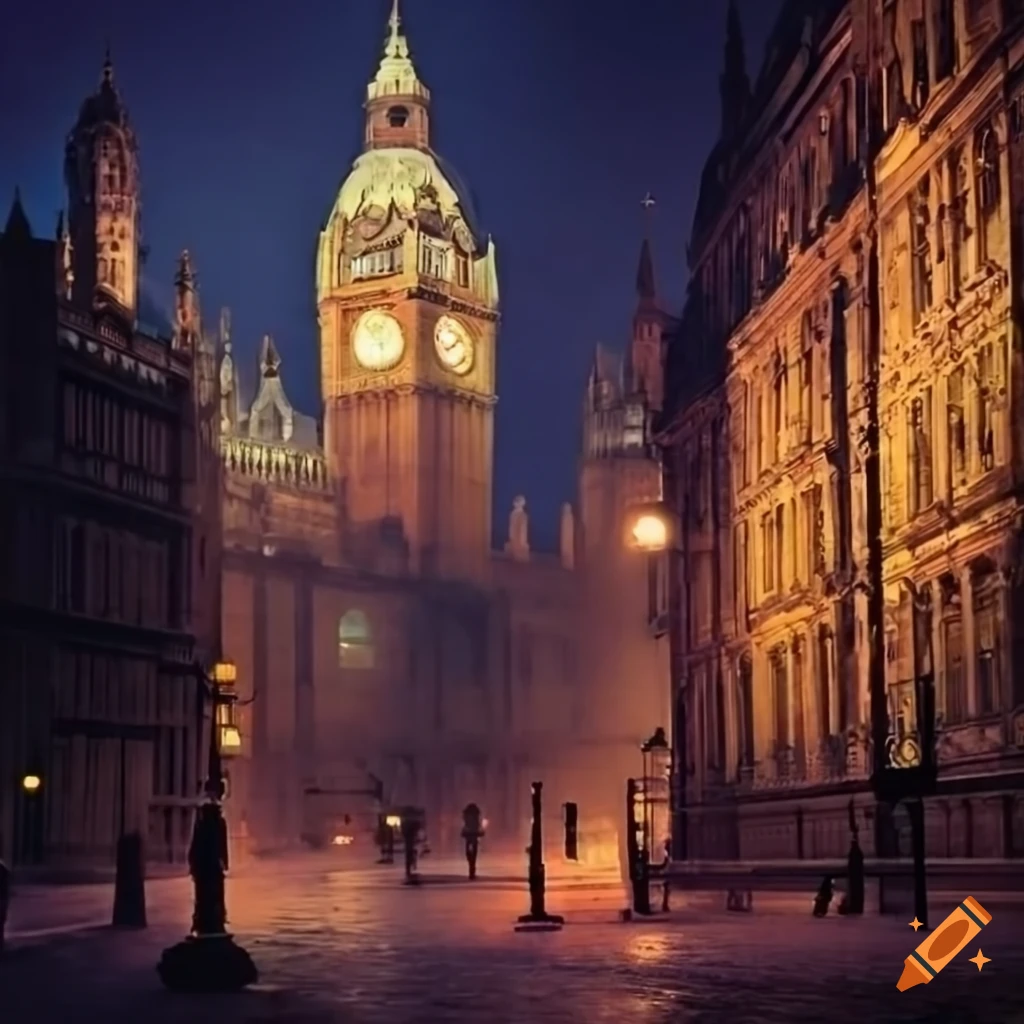victorian london at night