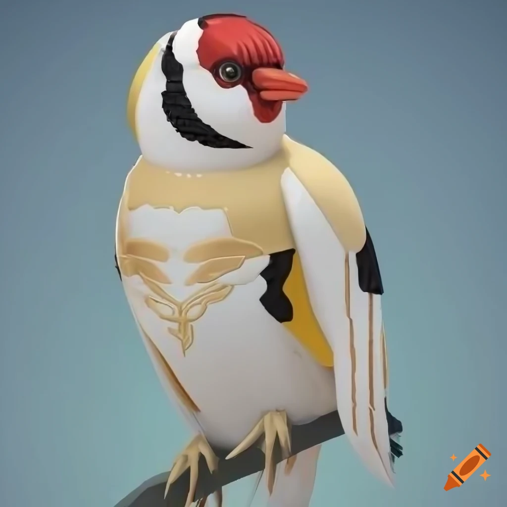 detailed illustration of a king european goldfinch