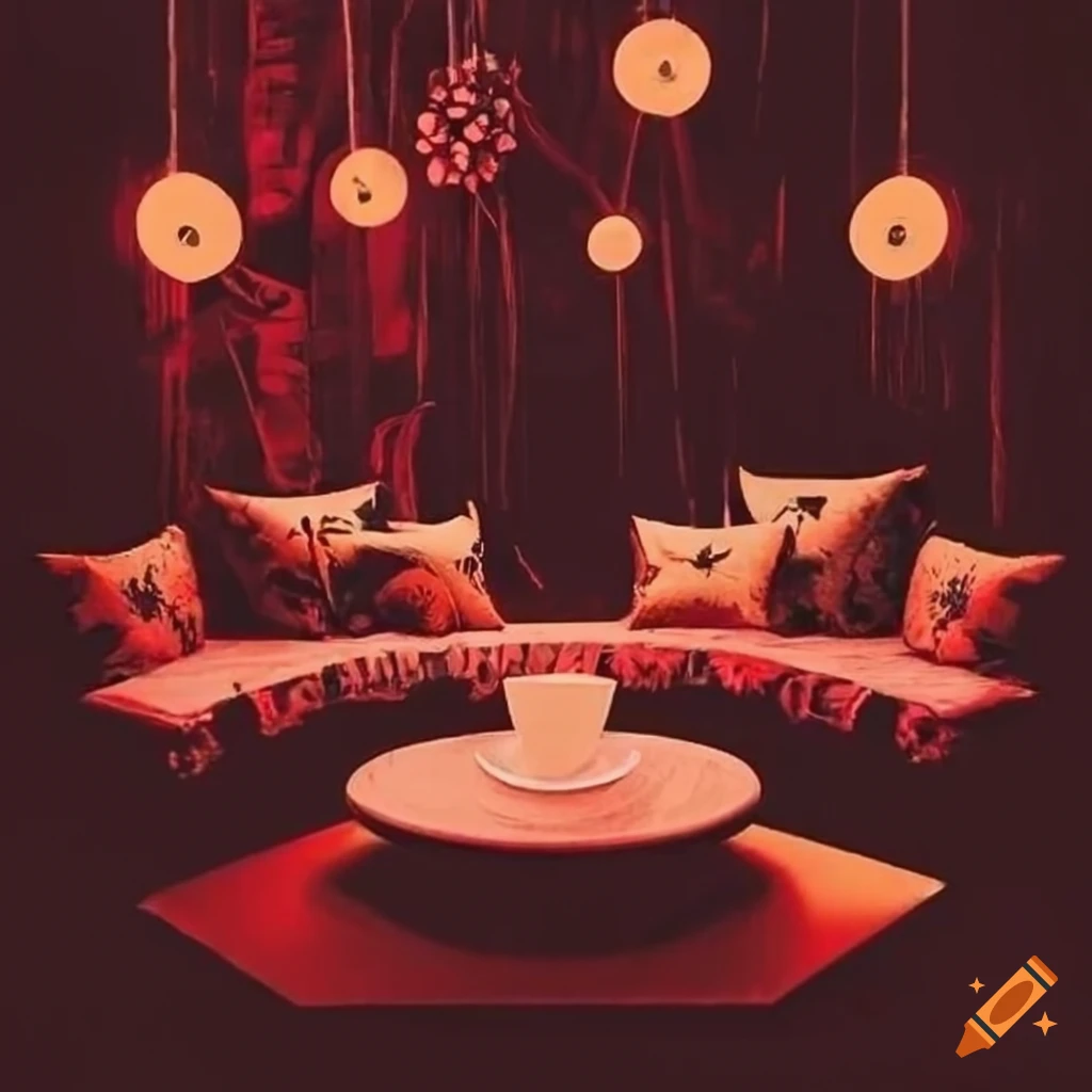 bohemian electric lounge aesthetic