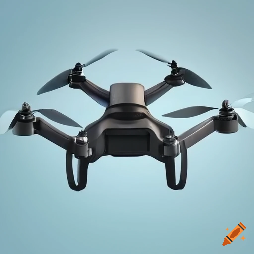 Small drone flying in the sky on craiyon