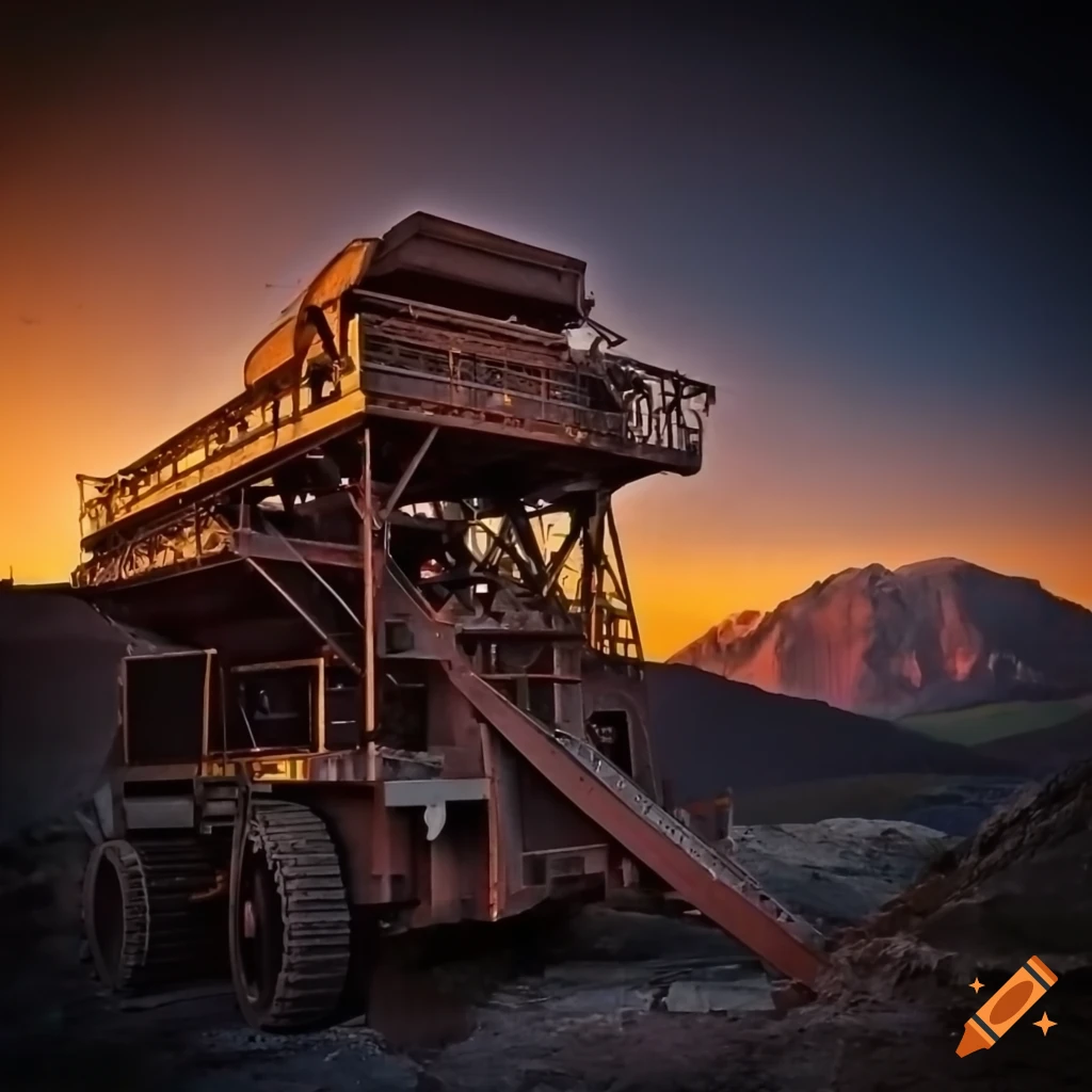 metal structures in a mountain landscape