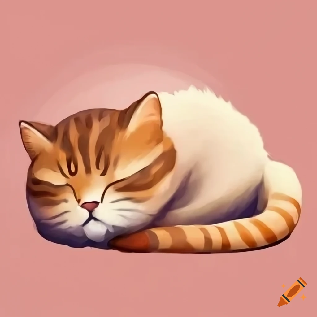 Cute Kawaii Cat Sleeping, Cat, Kawaii, Sleeping PNG Transparent Image and  Clipart for Free Download