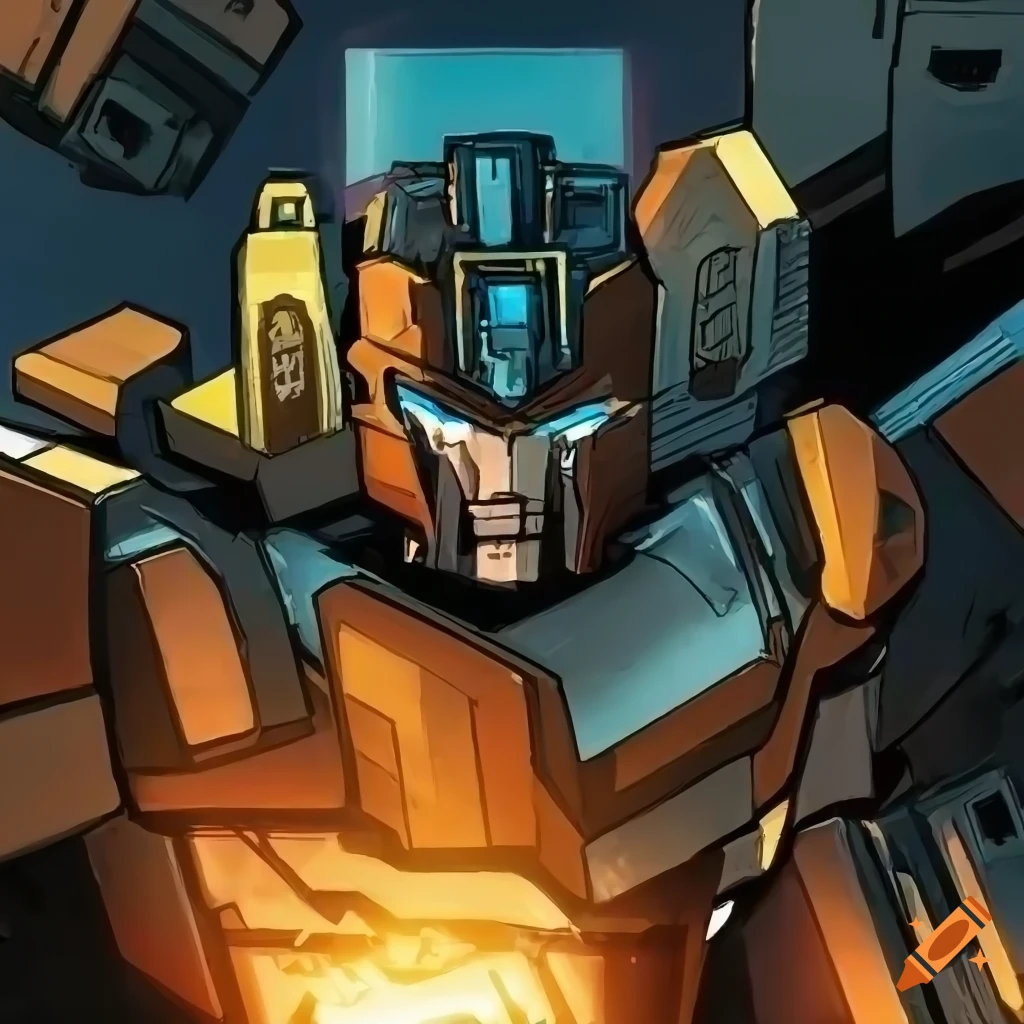 Digital art of IDW Transformers comic featuring Ultra Magnus