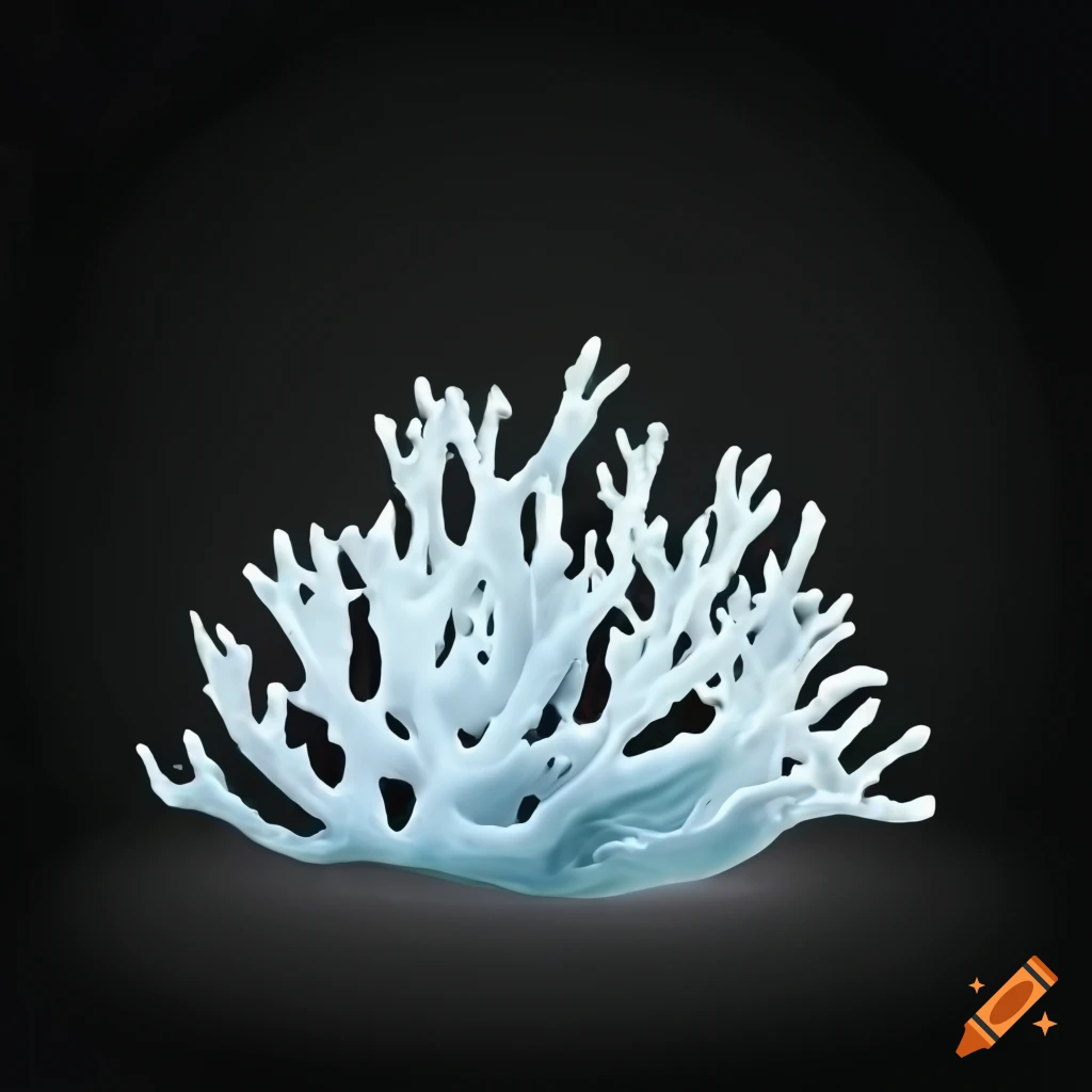 White Reef Coral Sculpture 3d model