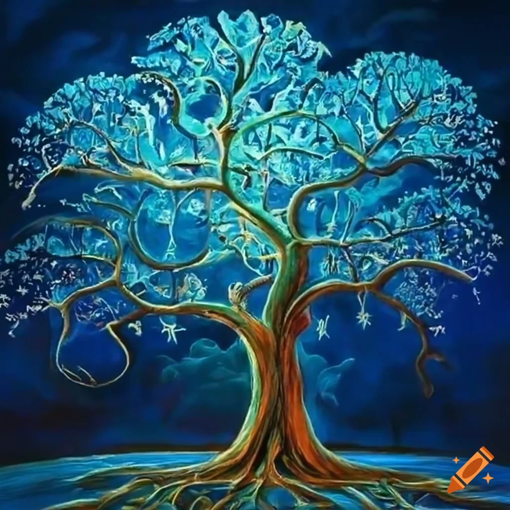 Illustration Of The Tree Of Life In The Style Of James Mccarthy
