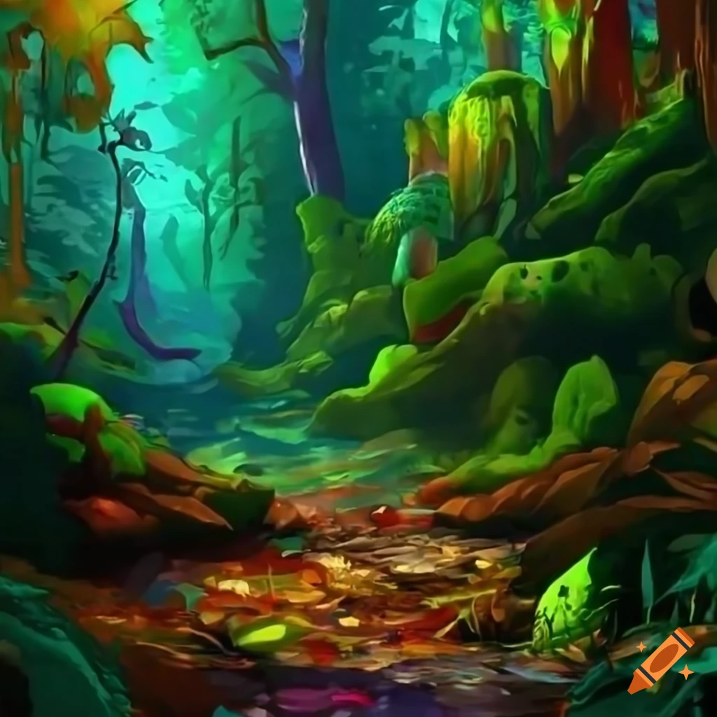 deep jungle background