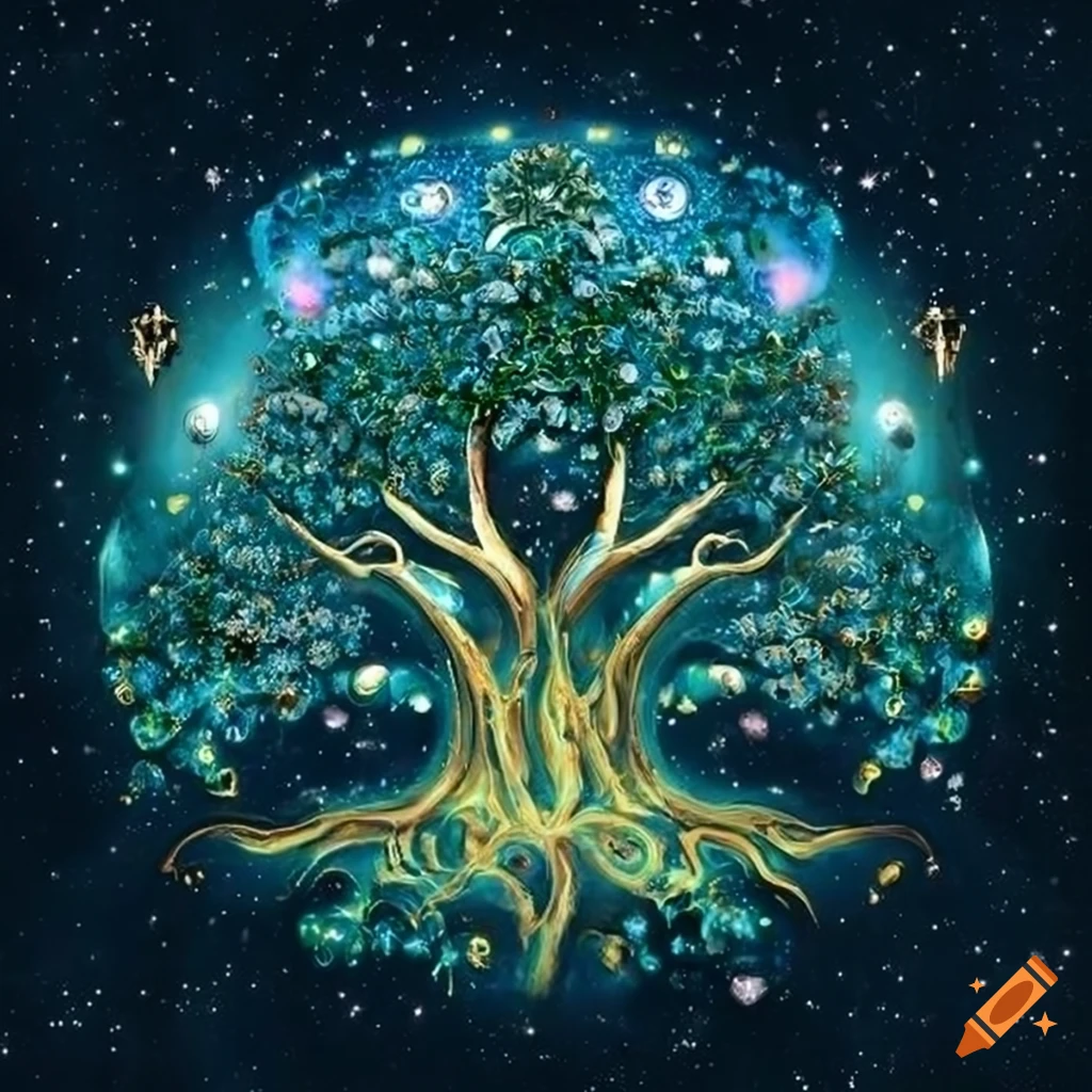 Artistic Depiction Of A Tree Of Life In The Universe 