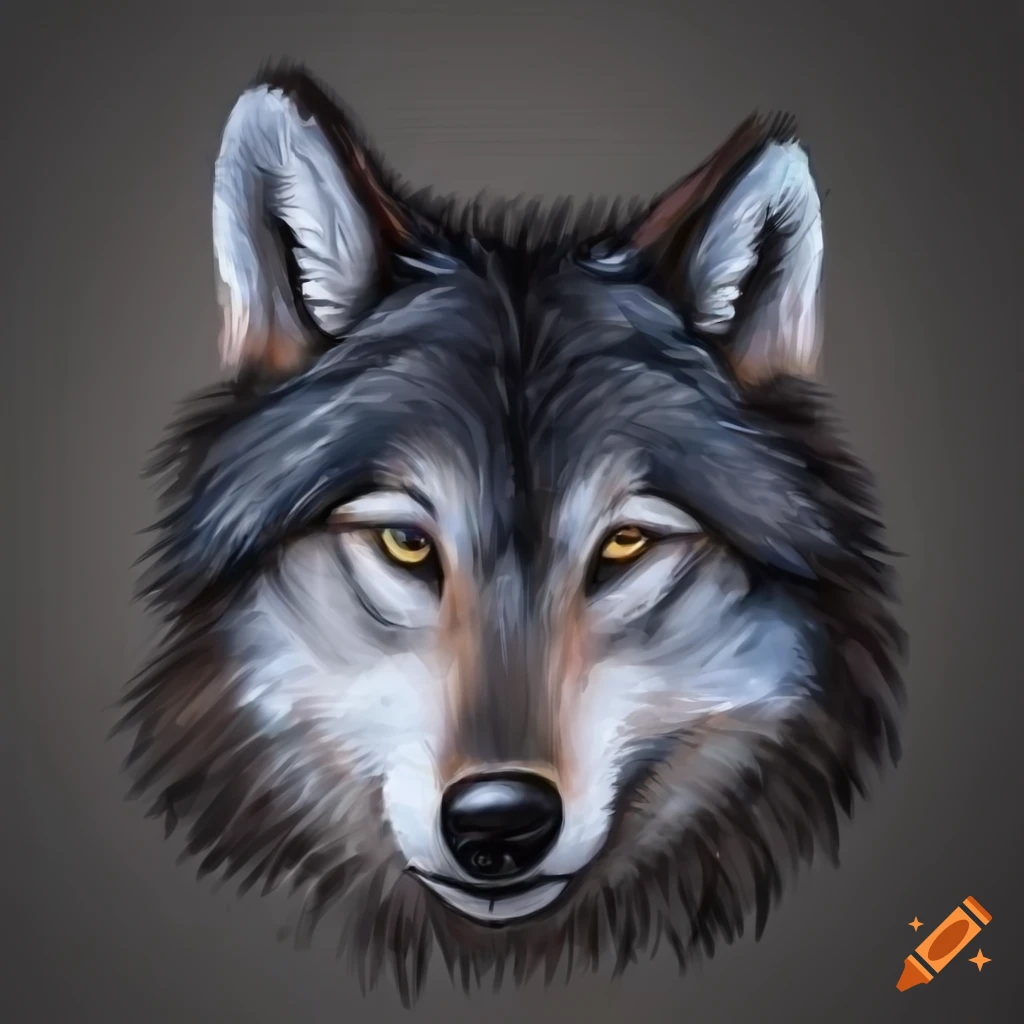 High detailed hand draw wolf realistic style Vector Image
