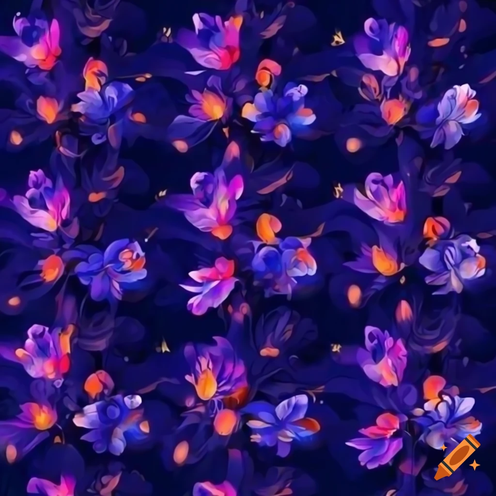 Flower pattern illustration on Craiyon