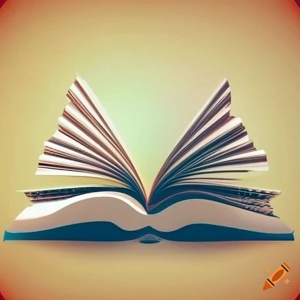 Open book with blank pages on Craiyon