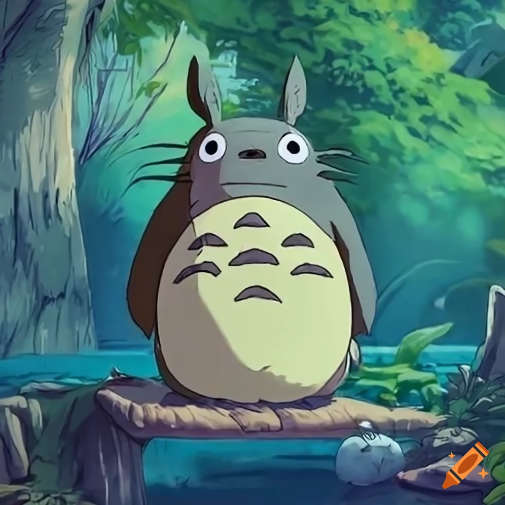 Totoro on a raft