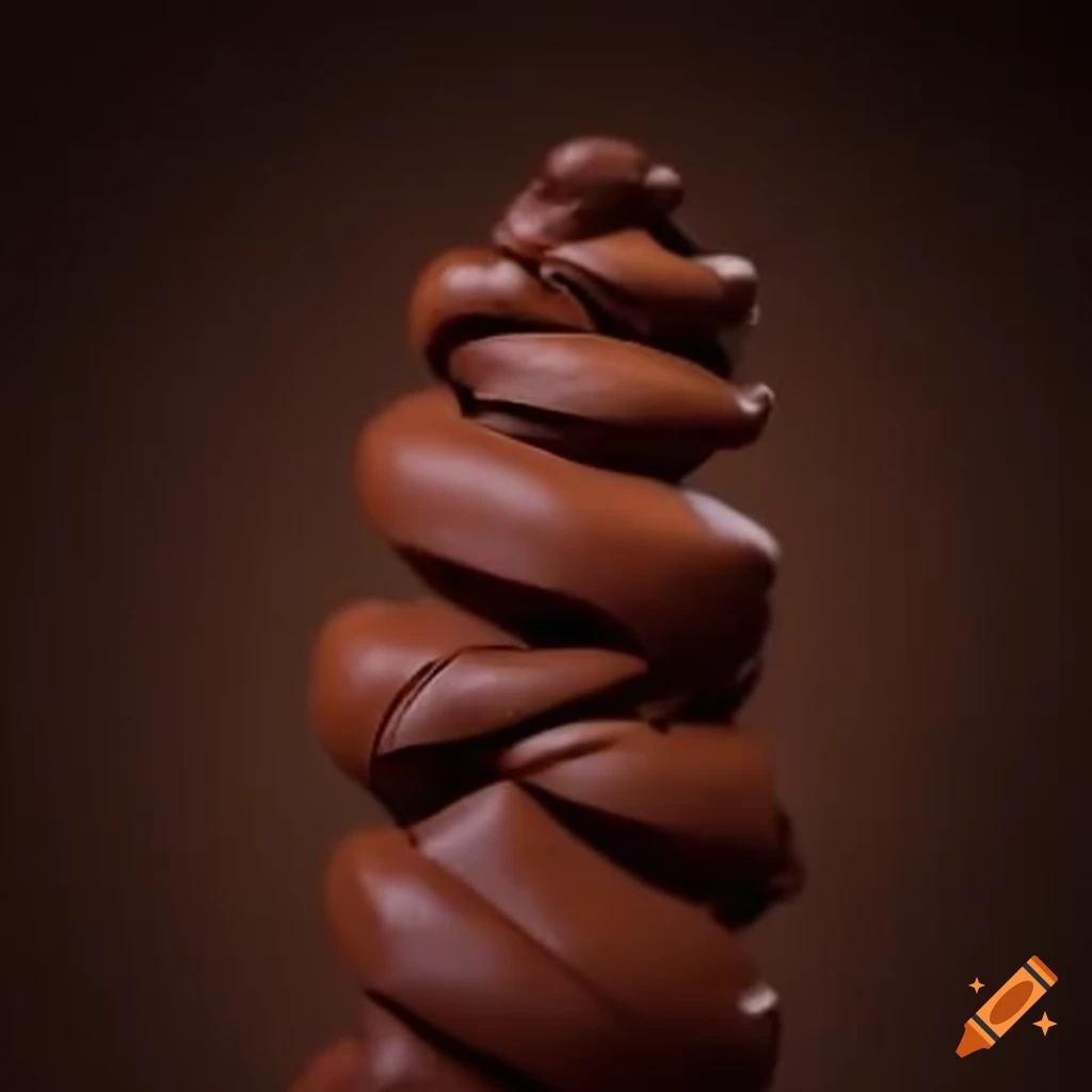 chocolate wall art with flowing melted chocolate