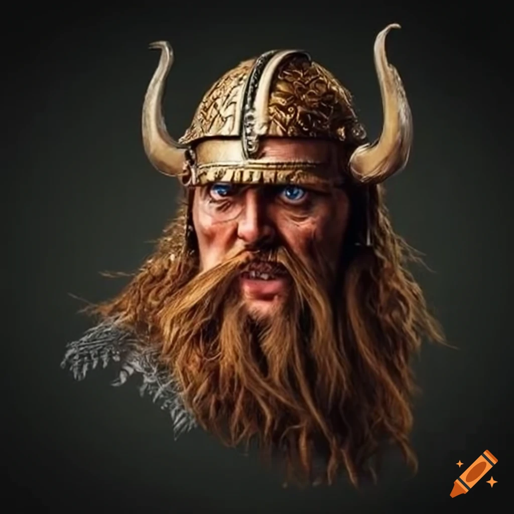 Viking warrior with a shield and axe