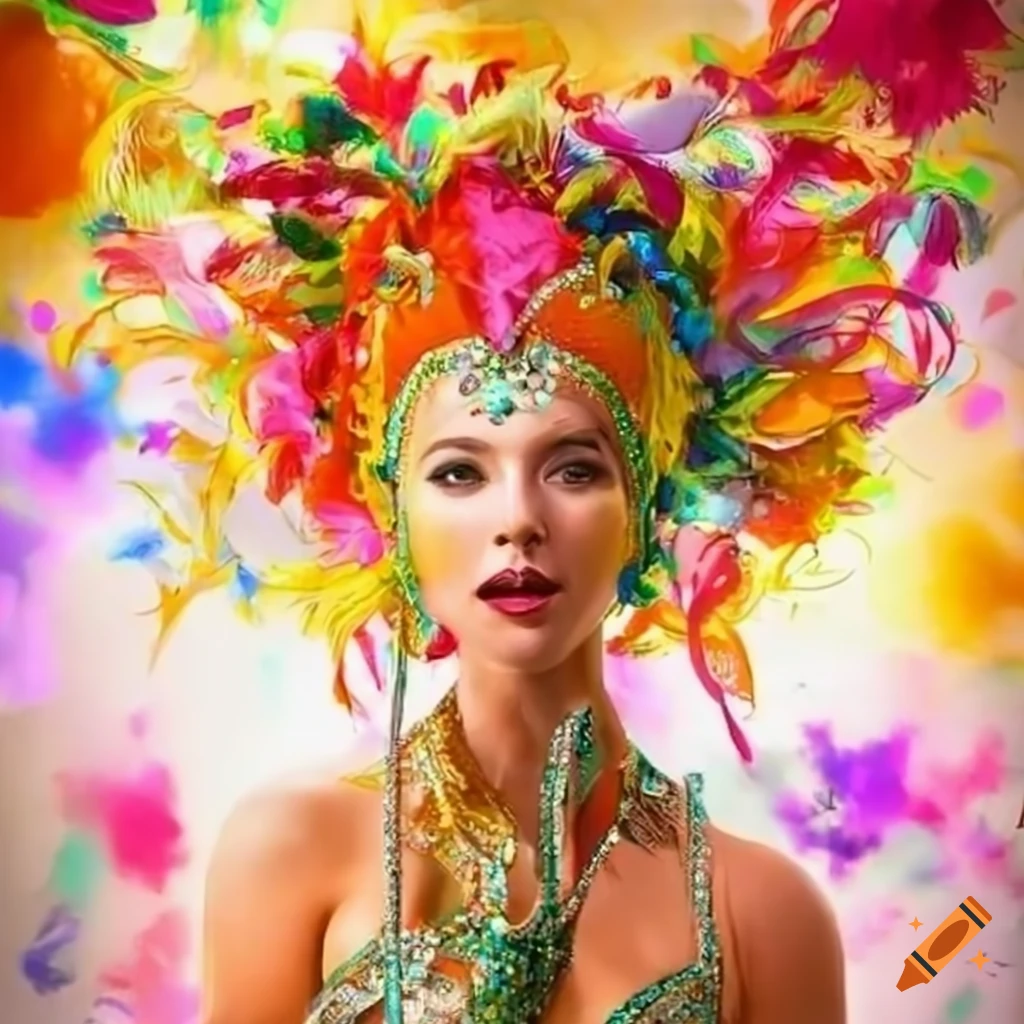 Vibrant Carnival With Dazzling Costumes On Craiyon